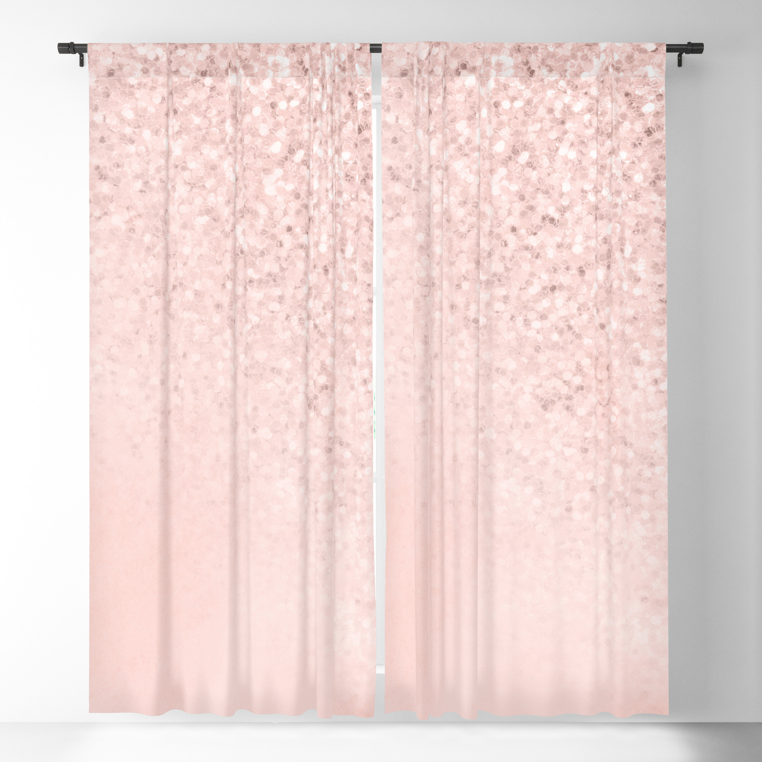 light pink curtains short