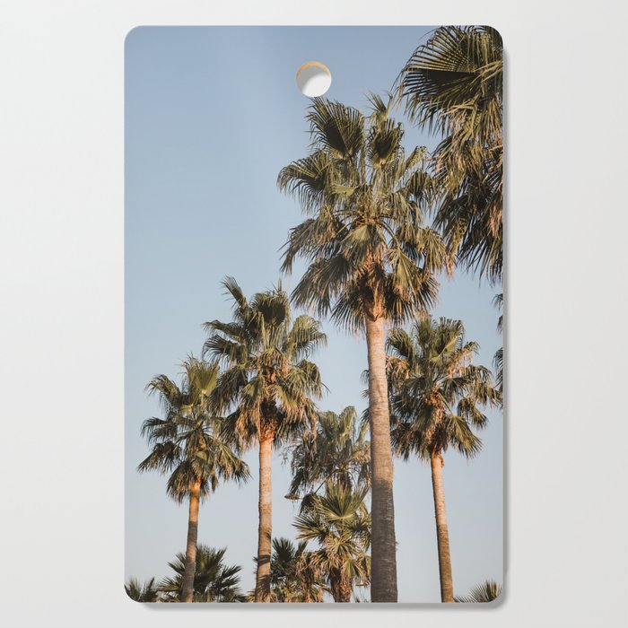 Palm trees France | Pastel | Golden hour | Fine Art Travel Photography Cutting Board