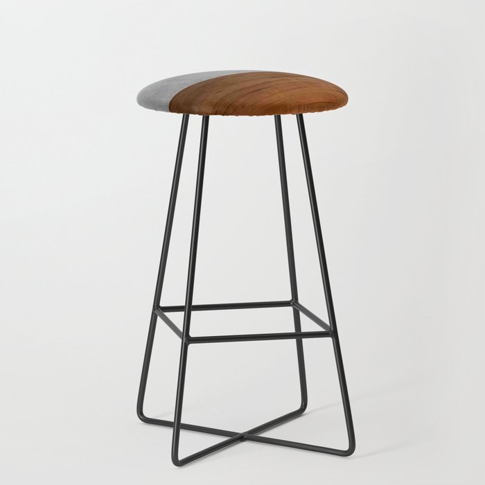 Concrete x Rustic Wood Two Tone Bar Stool by Mannee Designs Society6