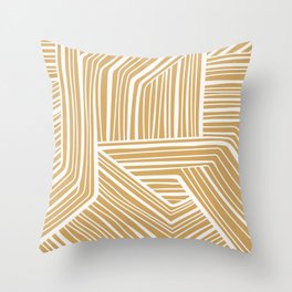 Endless Modern Geometric Yellow Throw Pillow