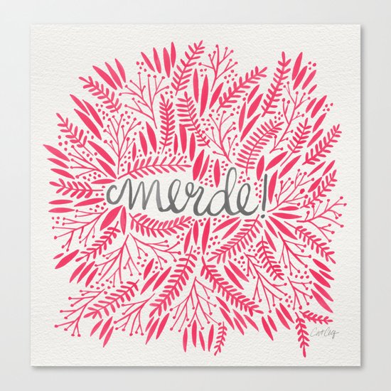 Pardon My French – Pink Canvas Print