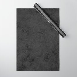 Black textured suede stone gray dark Wrapping Paper