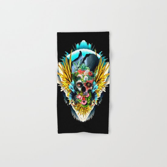 Floral Skull Vivid II Hand & Bath Towel