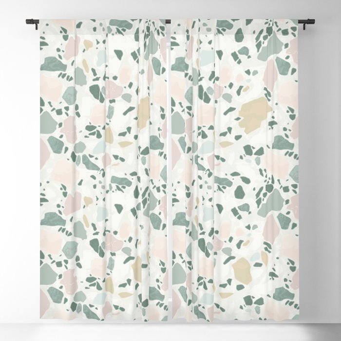 Hardlight Terrazzo Organic Texture Blackout Curtain By Deanng Hardlight Terrazzo Organic Texture
