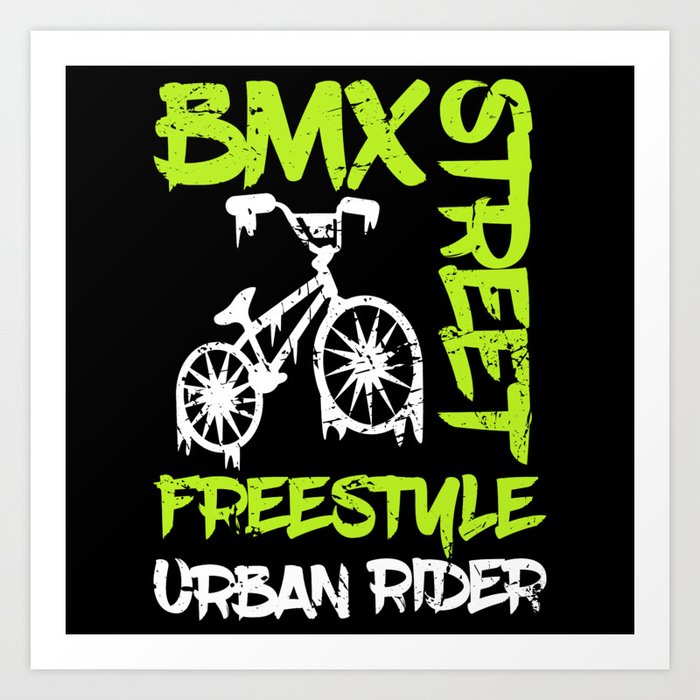 BMX Street Freestyle Urban Rider Mountain Bike Art Print
