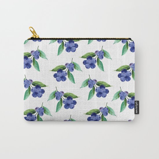 Blueberries Stripes Carry-All Pouch