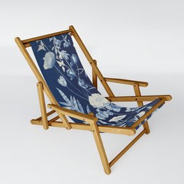 Cyanotype Painting (Roses, Orchids, Tulips, Fern, Fritillarias, etc) Sling Chair