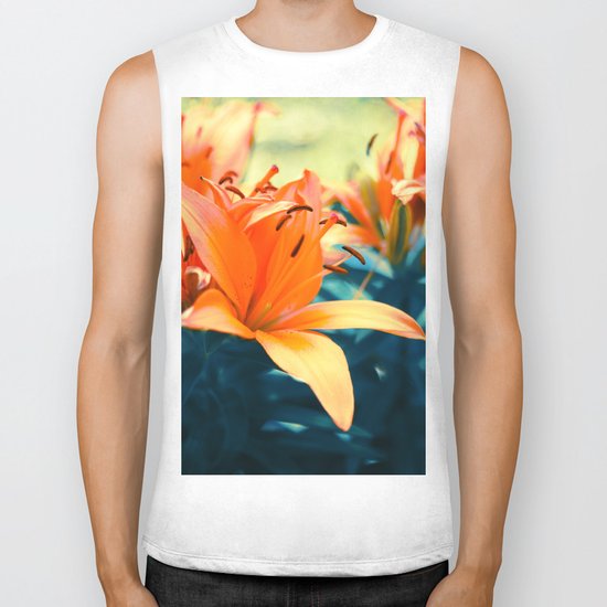 Summer Lilies I Biker Tank