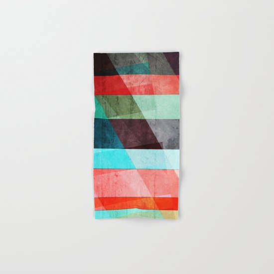 Colorful Grunge Stripes Abstract Hand & Bath Towel