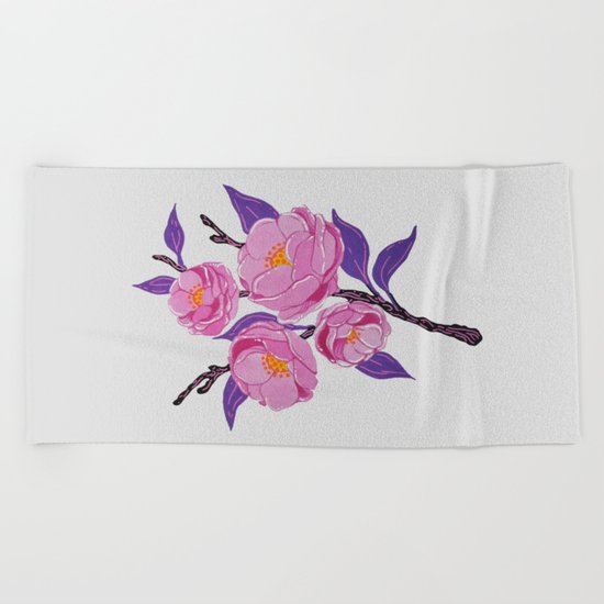 Flower study Beach Towel