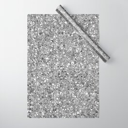Glitters and Glitz Silver  Wrapping Paper