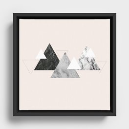 Marble mountains Framed Canvas