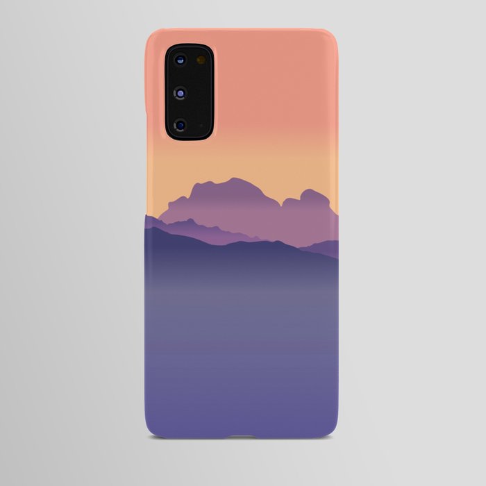 Misty Mountains Orange Sunset  Android Case