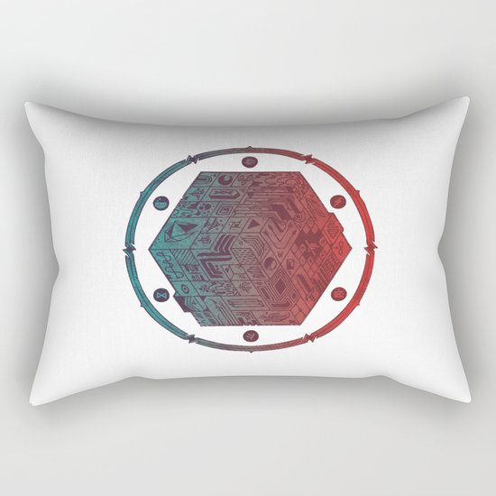 The Folly of Time and Space, Explained Rectangular Pillow