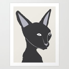 black cat Art Print