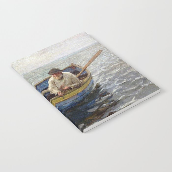 Fisherman vintage painting Notebook