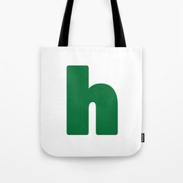 h (Olive & White Letter) Tote Bag