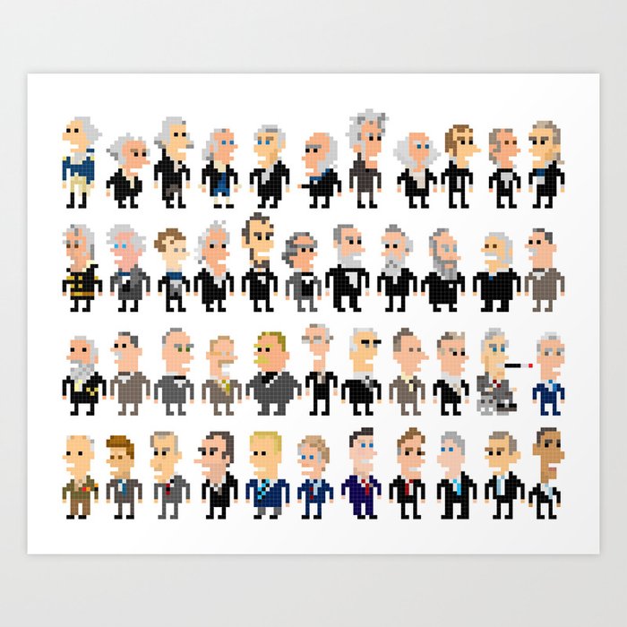 Presidents of the United States of America iotacons Art Print