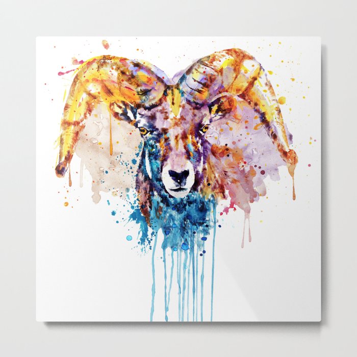Bighorn Sheep Portrait Metal Print By Marianvoicu Society6