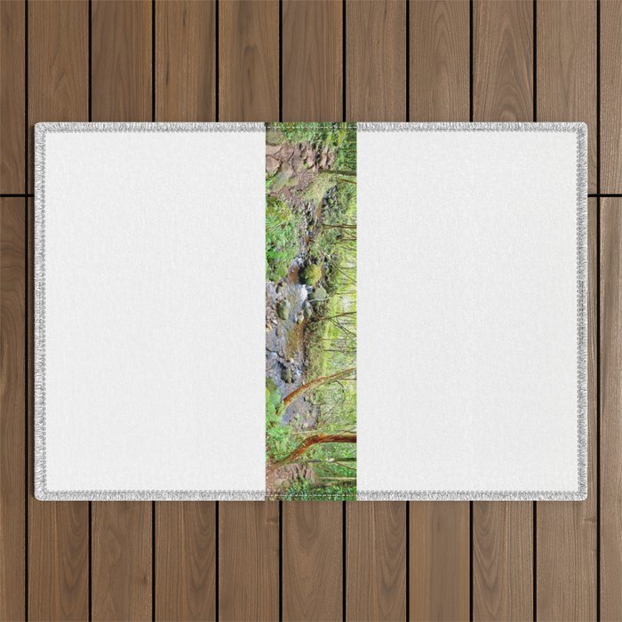 AllenbyArt Kauai Forest Landscape Scenery, a Panorama of Deep Forest, Photography,  Outdoor Rug