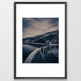 Darkscape Reservoir Framed Art Print