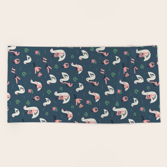 Swan Lake Beach Towel
