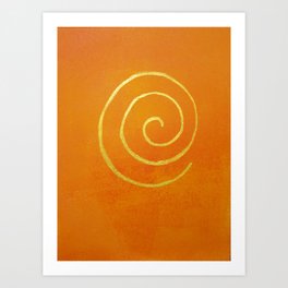 Philip Bowman Infinity Bright Orange And Gold Abstract Modern Art Painting Art Print