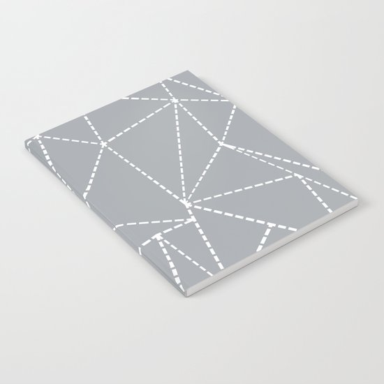 Abstract Dotted Lines Grey Notebook