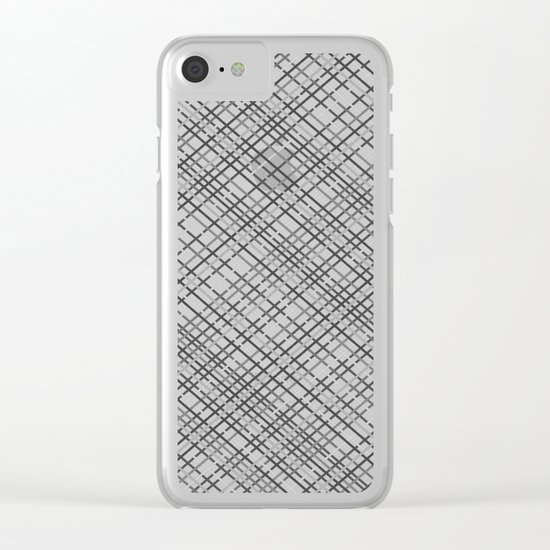 Weave 45 Black and White Clear iPhone Case
