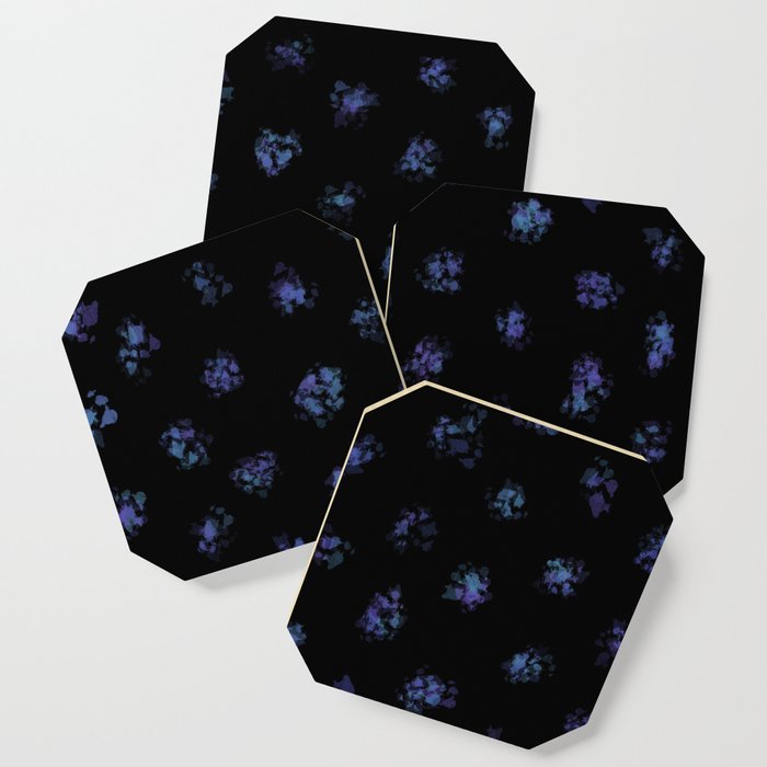 Blue Art Splotches Coaster