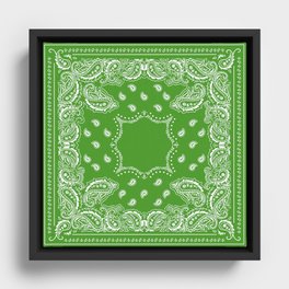 Bandana - Green Green  Framed Canvas