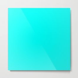 fluorescent neon blue | solid colour Metal Print