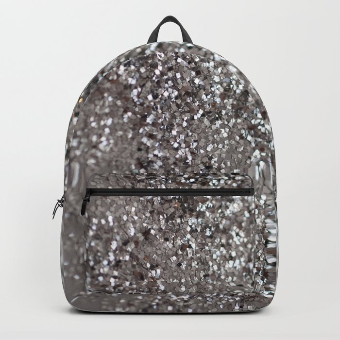Sparkling SILVER Lady Glitter #1 (Faux Glitter) #decor #art #society6 Backpack