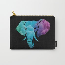 Elephant Art Abstract Colorful Carry-All Pouch | Watercolor, Summer, Wildlife, Meditation, Painting, Colorful, Paintedelephant, Animal, Headpopart, Colorfl 