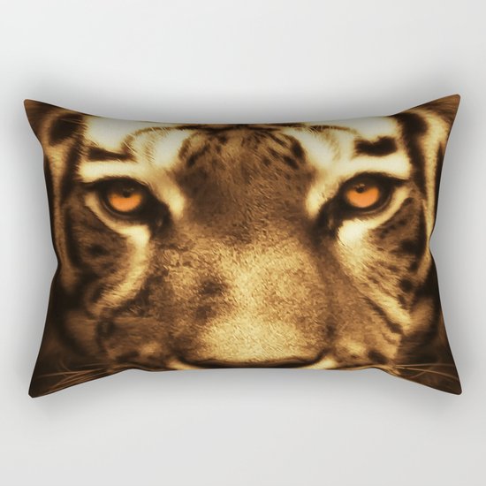 Midnight Tiger Rectangular Pillow