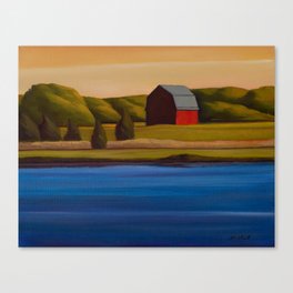 Red barn Canvas Print