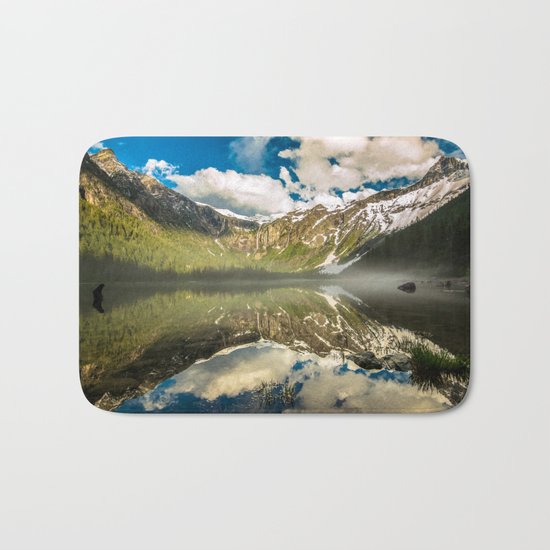 Mountains Reflection Bath Mat