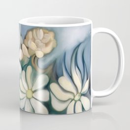 "Retro Vintage Bouquet of White and Blue Flowers" Coffee Mug