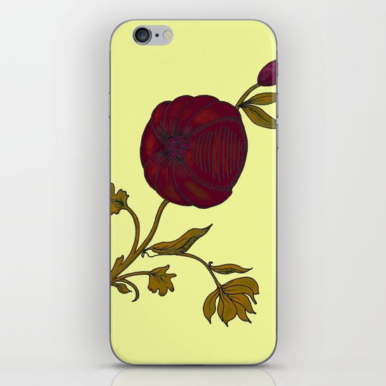 simple decorative pomegranate 3 iPhone Skin