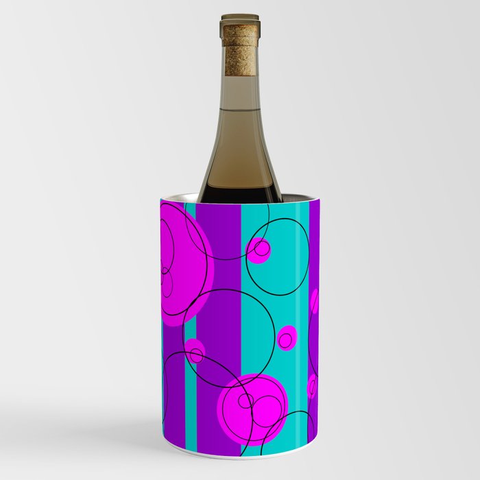 Turquoise and Violet Retro Wine Chiller