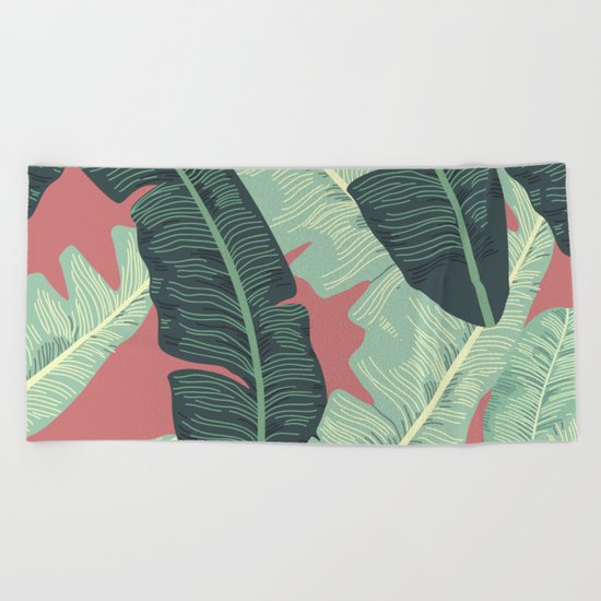 BANANA LEAVES Beach Towel
