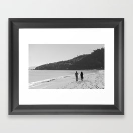 Sea Black and White Framed Art Print
