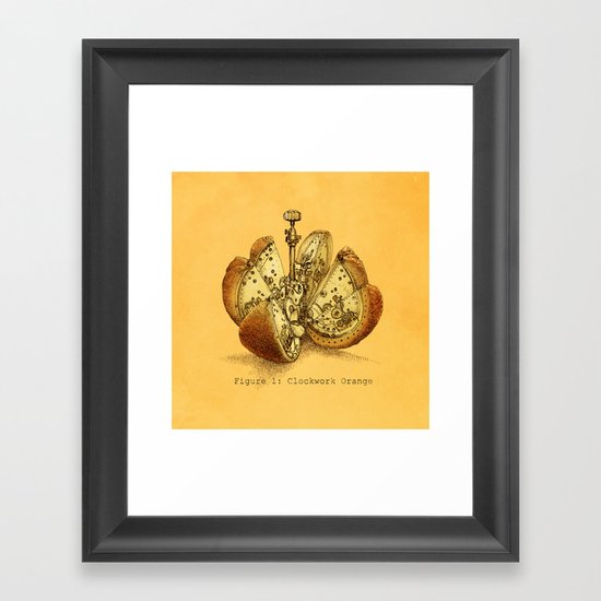 Steampunk Orange (color option) Framed Art Print