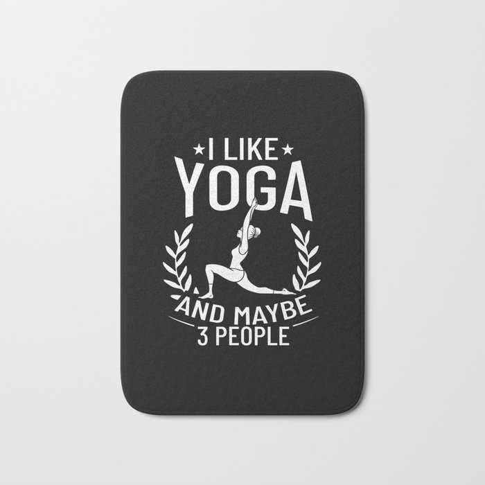 Yoga Beginner Workout Poses Quotes Meditation Bath Mat
