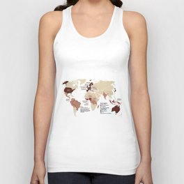 Cocoa Chocolate Around the World Export Map Tank Top