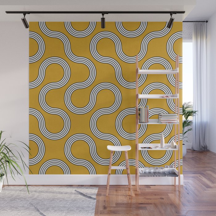 My Favorite Geometric Patterns No.31 - Mustard Yellow Wall Mural