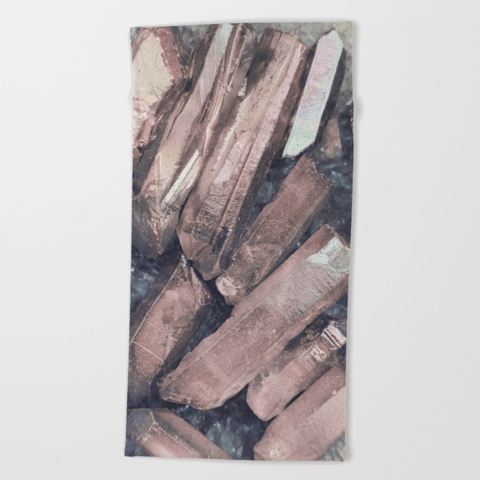 Pink Crystals Beach Towel