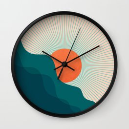 Abstraction_NEW_SUNLIGHT_MOUNTAINS_SHINE_POP_ART_M1209A Wall Clock