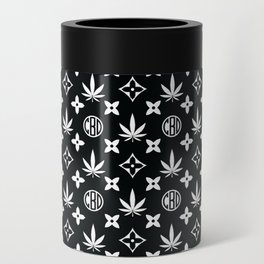 Marijuana tile pattern. Digital Illustration background Can Cooler