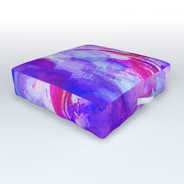 Romanov - Artistic Colorful Abstract Grunge Watercolor Painting Digital Art Outdoor Floor Cushion